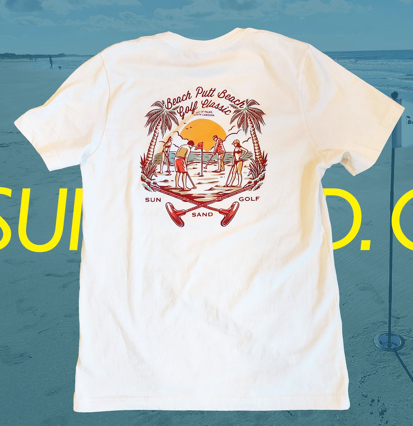 Vintage Beach Putt - Beach Golf Classic Tee