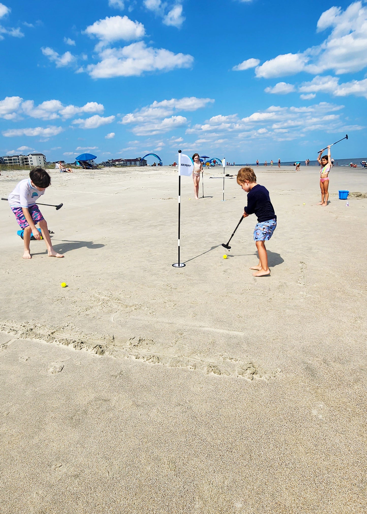 Original Beach Putt - Beach Golf Set - with (2) Adjustable Beach Putt Putters